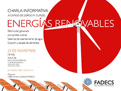 CHARLA INFORMATIVA SOBRE ENERGÍAS RENOVABLES